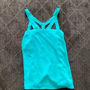 Green tank top with side zipper